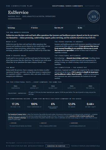 Front page of the ExlService fact sheet